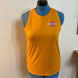 NIKE DRI-FIT TEE JUST DO IT WOMEN'S TANK TOP SHIRT ORANGE PINK MEDIUM POLYESTER